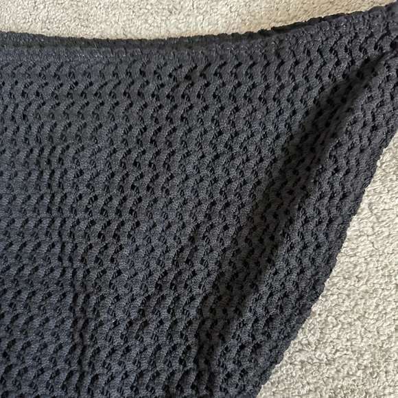 Andie Swim Tropez Bottom Size Large Black Crocheted Sustainable - Picture 6 of 7